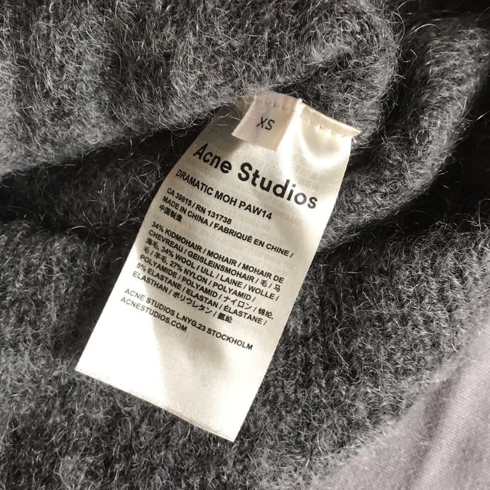 ACNE acne Dania mohair sweater dark grey - Picture 7 of 8